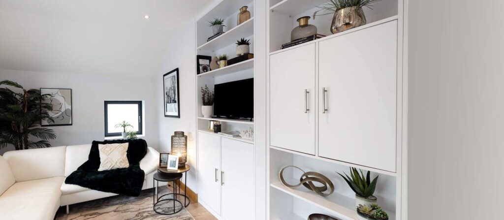 media unit with shelving