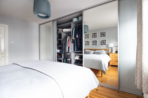 sliding wardrobe with mirror