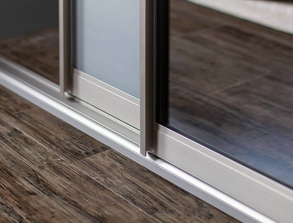 close up of sliding doors