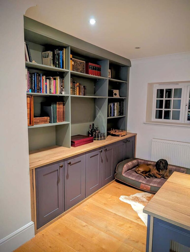 home office with cupboards