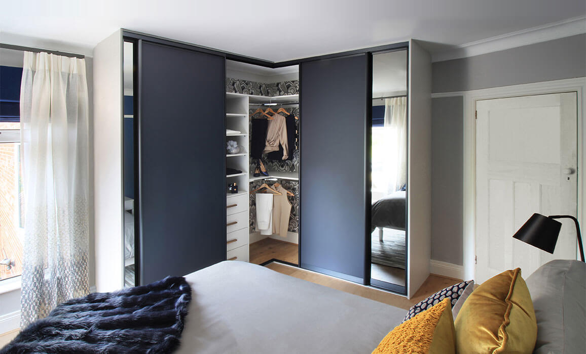 corner sliding wardrobe